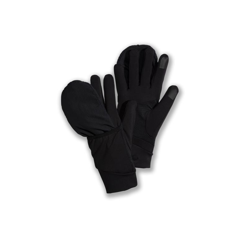 Brooks Draft Hybrid Men's Running Gloves - Black (05187-FKWD)